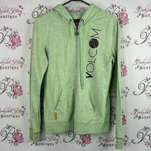 Volcom hoodie sweater zip up comfy logo Mint Green Hoodie
